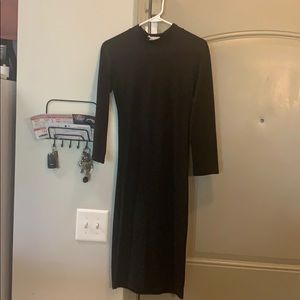 Black maxi long sleeve dress